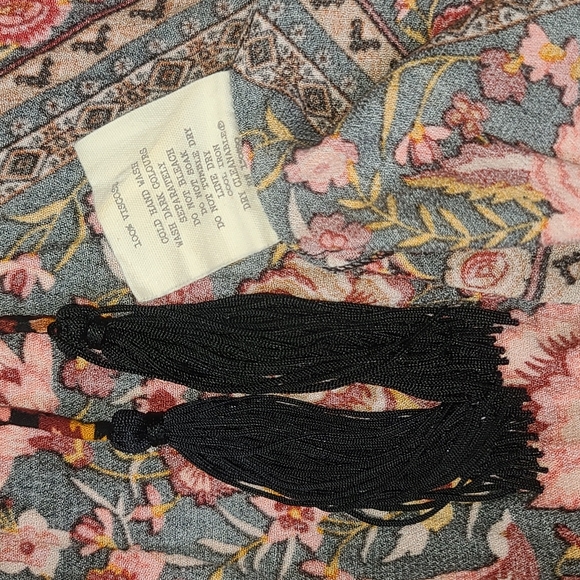 Spell designs x free people babushka kimono amber OS black robe exclusive FP HTF - Picture 7 of 16